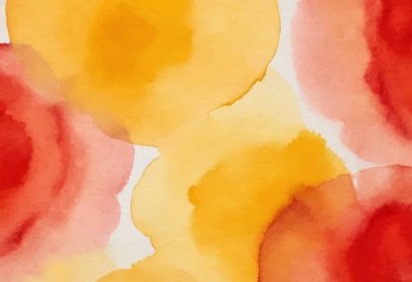 Akan sulu boya içeren soyut bir arka plan sarı, turuncu ve kırmızı tonlarda yıkanarak sıcak ve dinamik bir doku oluşturur..