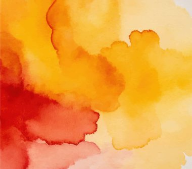  Akan sulu boya içeren soyut bir arka plan sarı, turuncu ve kırmızı tonlarda yıkanarak sıcak ve dinamik bir doku oluşturur..