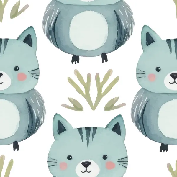 Suluboya karikatür desenli sevimli, pürüzsüz desen. Çocuk tekstil ürünleri, duvar kağıtları, ambalaj kağıtları ve çocuk odası dekorasyonu için mükemmel..