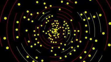 Abstract glowing colorful spiral on black background