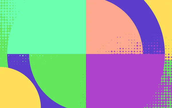 Abstrakt Geometriska Färgglada Cirklar Punchy Färger Vektor Bakgrund — Stock vektor