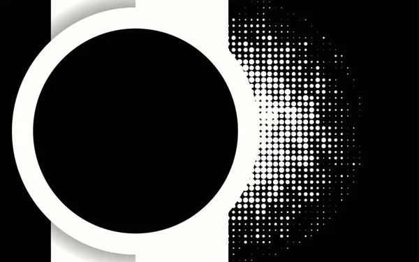 Абстрактне Геометричне Чорно Біле Коло Векторний Фон — стоковий вектор