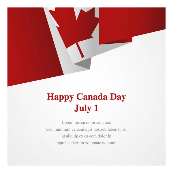 Kanada Bayrağı Pop Sanat Tarzında Mutlu Kanada Günü Kişiselleştirmeniz Için — Stok Vektör