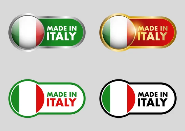 Made Italy Conjunto Ícones Formato Vetorial — Vetor de Stock