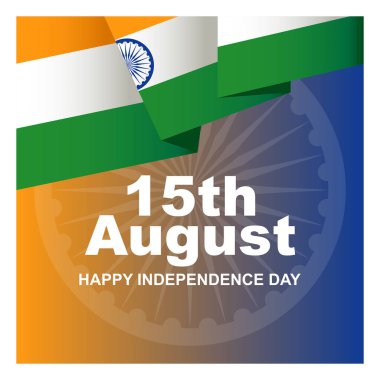 Pop sanatı tarzında Hint bayrağı Mutlu Bağımsızlık Günü, vektör illüstrasyonu