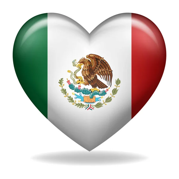 メキシコのインシニアのイラストは 心の形で作られ メキシコの遺産 イベントを祝い 国家の誇りを表現するのに理想的です — ストックベクタ