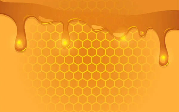 Εικονογράφηση Διάνυσμα Που Δείχνει Λιώσιμο Μέλι Που Βράζει Πάνω Από — Διανυσματικό Αρχείο