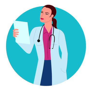 Kadın bir doktor, tıbbi sunumlar, sağlık broşürleri ve çevrimiçi tıbbi kaynaklar için mükemmel.