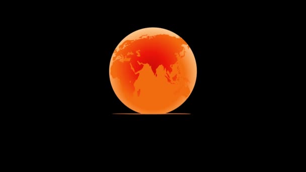 这个不断融化的地球的运动图像是关于环境和气候变化的 描绘了全球变暖及其对我们星球的影响的重要主题 — 图库视频影像