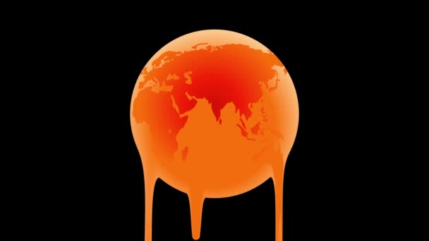 Экологическая Климатическая Графика Движения Этой Иллюстрацией Таяния Земли Анимационное Изображение — стоковое видео