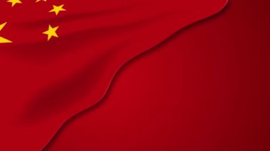Çin Halk Cumhuriyeti, Bağımsızlık Günü, vektör illüstrasyonu gibi siyasi ve ulusal olaylara uygun karanlık bir arkaplanda bayrak sallıyor.