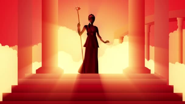 Greek God Goddess Motion Graphics Series Hera Wife One Three — Stock Video