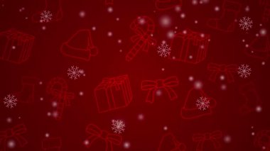 Noel süslemesinin kusursuz deseni, Noel arkaplanı için döngü hareketi grafikleri
