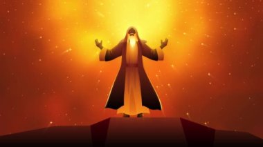 İncil 'den hareketli grafikler serisi, İbrahim, onu dışarı çıkardı ve dedi ki, 