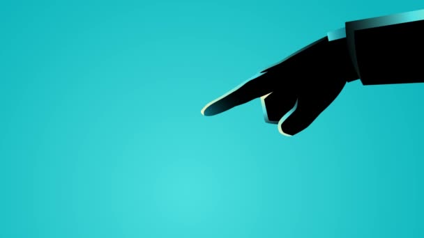 Gráfico Movimiento Dedo Haciendo Una Ondulación Que Representa Concepto Una — Vídeo de stock