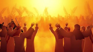 İncil 'den bölümler, İsa Kudüs' e kral olarak geliyor, Palm Sunday bayramı.