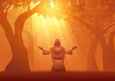 İsa, Gethsemane 'nin eski zeytin ağaçları arasında dua ediyor. Bu kutsal anın ciddiyetini ve sükunetini yansıtan dramatik görüntüler, İsa önümüzde uzanan sınavlara hazırlanırken...