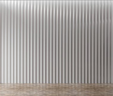 Modern lüks oturma odası ve boş fayans desenli duvar arka planı. 3d oluşturma.