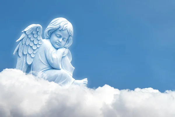 Όμορφη Άγγελος Στον Ουρανό Στο Σύννεφο Αντίγραφο Χώρο Royalty Free Εικόνες Αρχείου