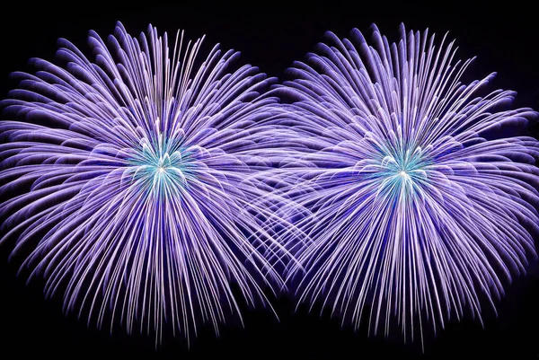 Πολύχρωμα Πυροτεχνήματα Είναι Σκούρο Μπλε Φόντο Έννοια Της Αισθητικής Και — Φωτογραφία Αρχείου