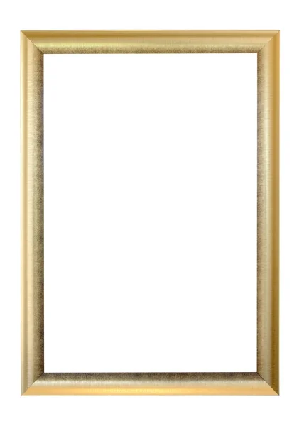 Golden Frame Isolated White — Stock Photo, Image