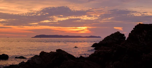 Zachodzie Słońca Plaży — Zdjęcie stockowe