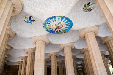 Park Guell, Barcelona 'daki Hypostyle Odası.