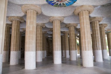 Park Guell, Barcelona 'daki Hypostyle Odası.