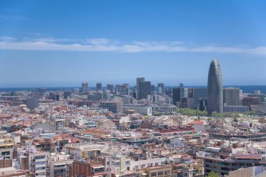 Sagrada Familia 'nın doğum kulesinden Barselona Panoraması