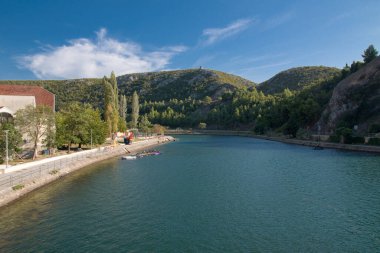 Zrmanja river at Obrovac, Croatia clipart