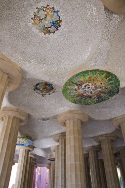 Park Guell, Barcelona 'daki Hypostyle Odası.