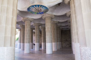 Park Guell, Barcelona 'daki Hypostyle Odası.