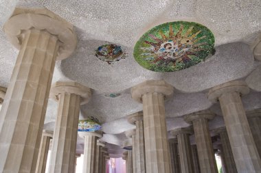Park Guell, Barcelona 'daki Hypostyle Odası.