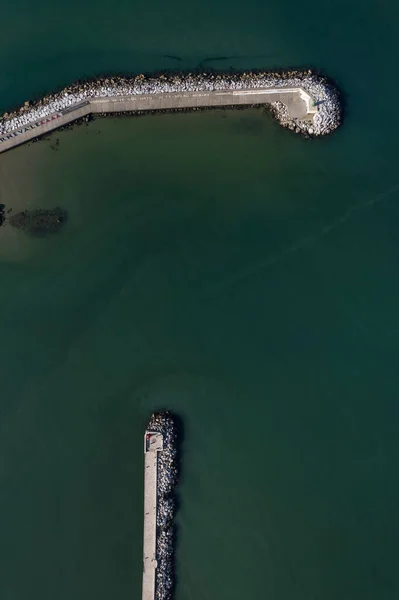 Aerial Photographic Documentation Entrance Port Viareggio Tuscany Italy — Stock Photo, Image