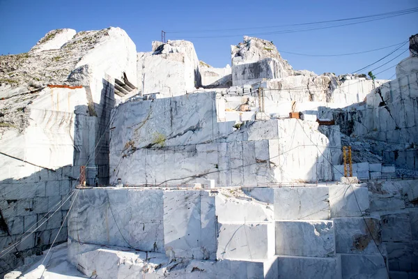 Documentación Fotográfica Los Detalles Una Cantera Para Extracción Mármol Carrara — Foto de Stock