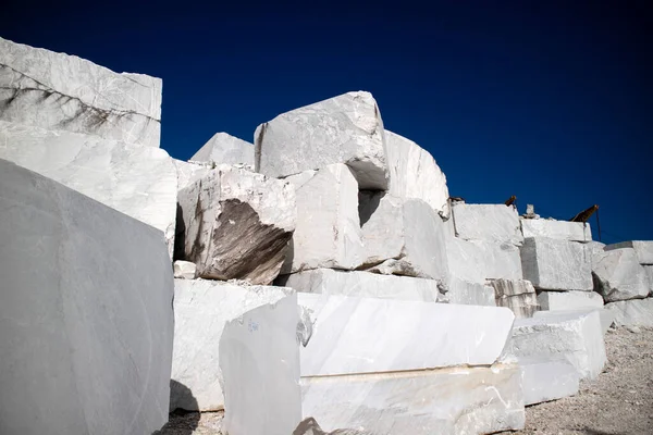 Photographic Documentation Deposit Blocks White Marble Have Just Been Extracted — Stock Photo, Image