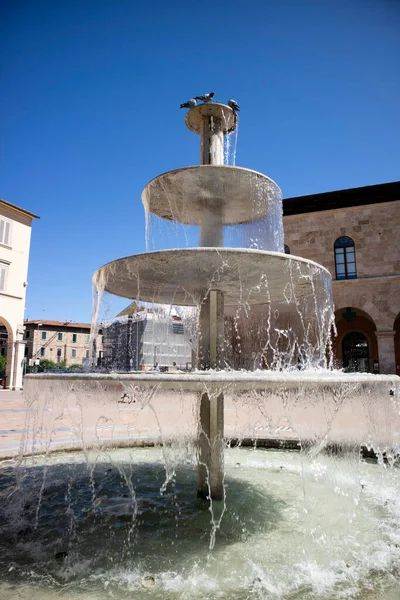 Фотографическая Документация Общественного Фонтана Площади Колле Валь Эльза Тоскане Siena — стоковое фото
