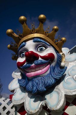 Photographic documentation of the papier mch masks of the Viareggio Carnival 