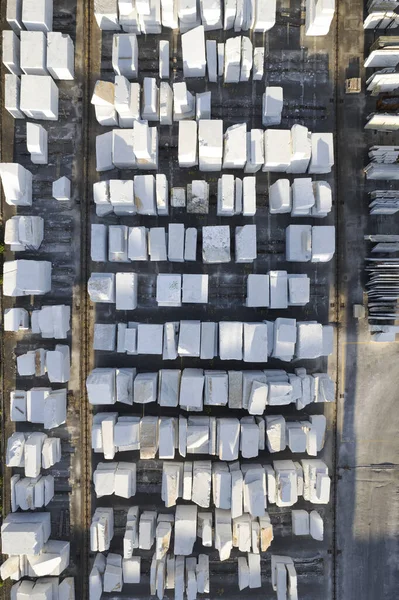 Aerial Photographic Documentation Deposit Marble Blocks Carrara — Stock Photo, Image