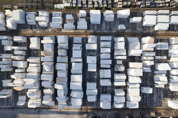 Aerial Photographic Documentation Deposit Marble Blocks Carrara — Stock Photo, Image