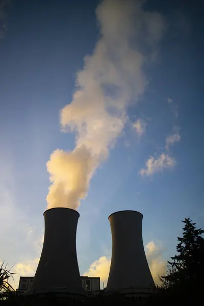Power Plant Exploitation Boraciferous Blowers Production Electricity Tuscany Italy — Stock Photo, Image
