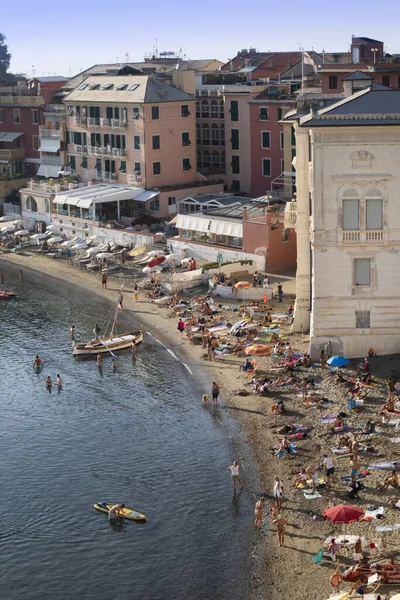 Documentação Fotográfica Dia Verão Baia Del Silenzio Liguria Itália Imagens Royalty-Free