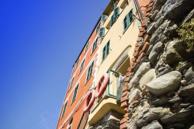 Riomaggiore Cinque Terre Liguria kasabasının fotoğraf belgeleri.