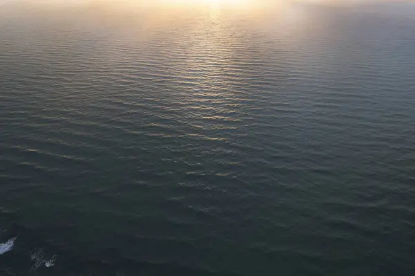 Documentação Fotográfica Aérea Pôr Sol Sobre Mar Mediterrâneo Imagem De Stock