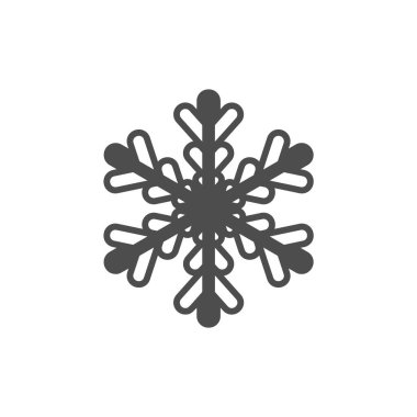 Kar tanesi silueti simgesi. Kar tanesi şablon planı