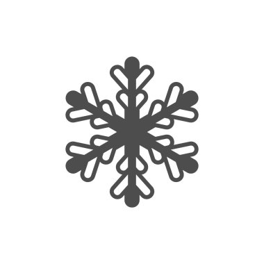 Kar tanesi silueti simgesi. Kar tanesi şablon planı