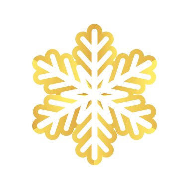 Altın kar tanesi. Altın folyodan yapılmış kar tanesinin simgesi.