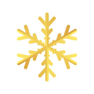 Altın kar tanesi. Altın folyodan yapılmış kar tanesinin simgesi.