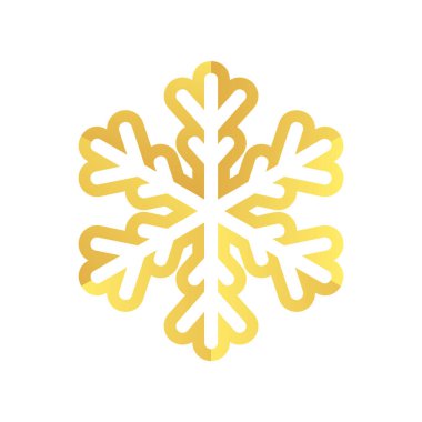 Altın kar tanesi ikonu. Folyo kar taneciği şablon planı