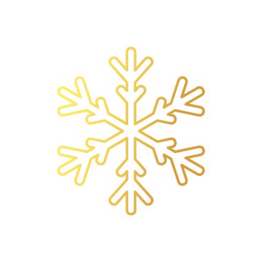 Altın kar tanesi. Altın folyodan yapılmış kar tanesinin simgesi.